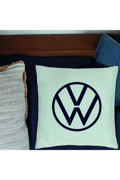 BEKZ Perna Decorativa, Model Volkswagen, 40x40 cm, Verde Menta, Husa Detasabi...