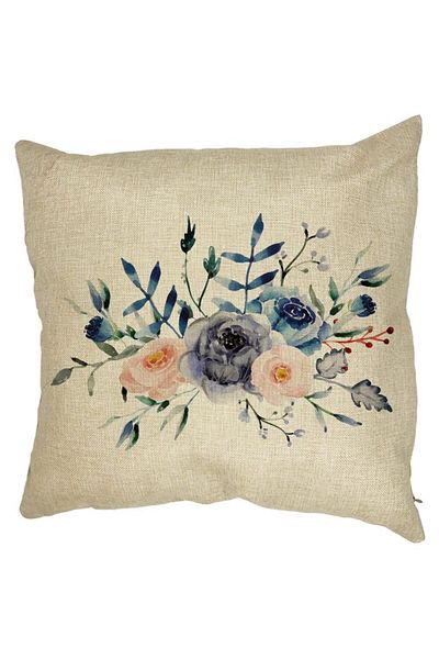 BEKZ Față de pernă, model floral albastru, 40x40 cm