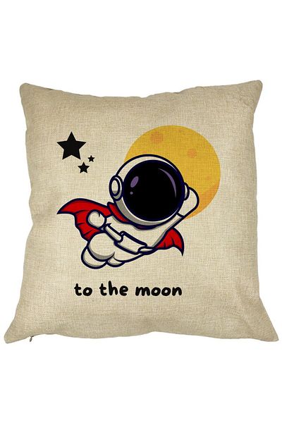 BEKZ Perna Decorativa, To the Moon, 40x40 cm, Husa Detasabila, Burduf