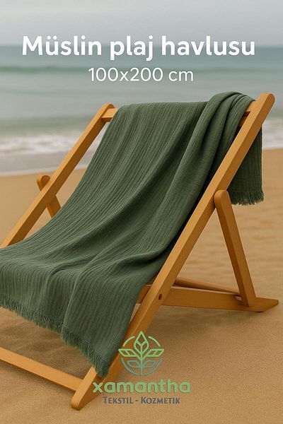 XAMANTHA On the Beach, on the Camellia, on the Picnic! Muslin Towel 100X200 – Light and Stylish