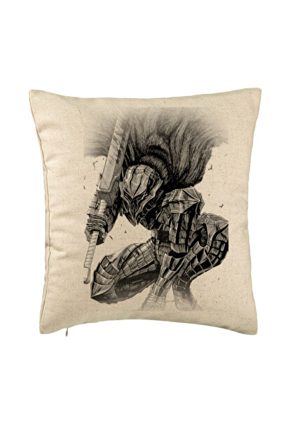 BEKZ Berserk Decorative Pillow, 40x40 cm, Beige, Removable Cover, Bellows