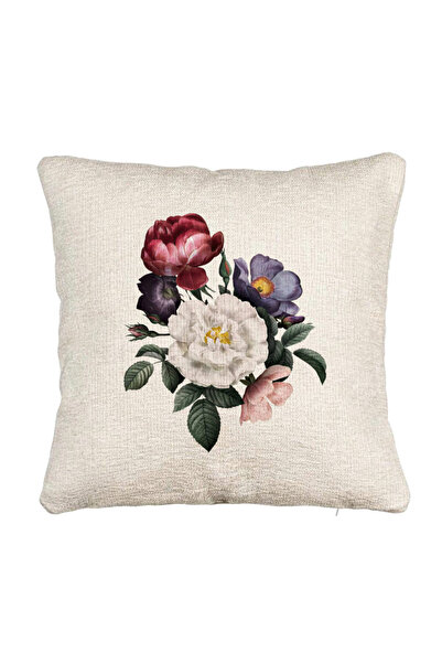 BEKZ Perna Decorativa Canapea, Model Flori de Vara, 40x40 cm, Cu fermoar