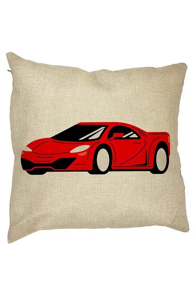 BEKZ Perna Decorativa Patrata Masina Rosie, 40x40 cm, Husa Detasabila, Burduf