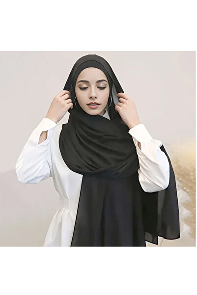 SDD Multi-purpose black hijab connected scarf for prayer, shopping, school and outings
