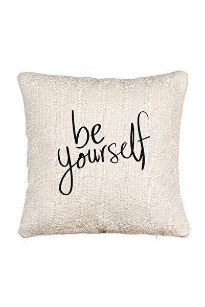 BEKZ Διακοσμητικό μαξιλάρι καναπέ, μοντέλο Be Yourself, 40x40 εκ., με φερμουάρ