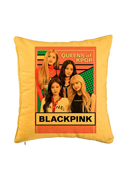 BEKZ Față de pernă, model Blackpink K-pop, 40x40 cm, galben