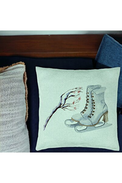 BEKZ Perna Decorativa de Craciun, Patine gheata, 1, 40x40 cm, Verde Menta, Hu...