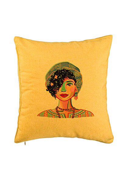 BEKZ Perna Decorativa, Model Colorful Fashion, 40x40 cm, Galben, Husa Detasab...