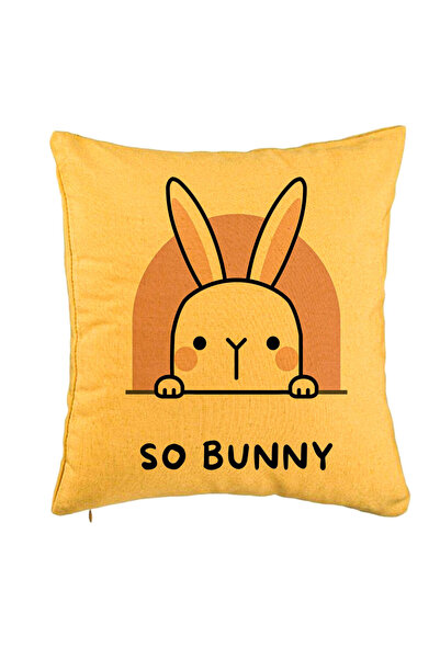 BEKZ Față de pernă, model So Bunny, 40x40 cm, galben