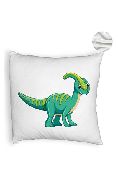 BEKZ Față de pernă pufoasă, model pentru copii cu dinozauri verzi, 40x40 cm, ...