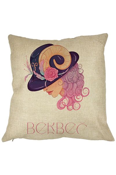BEKZ Față de pernă, semn zodiacal Berbec, 40x40 cm