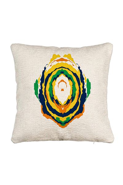 BEKZ Perna Decorativa Canapea, Model Abstract, Multicolor, 40x40 cm, Cu fermoar