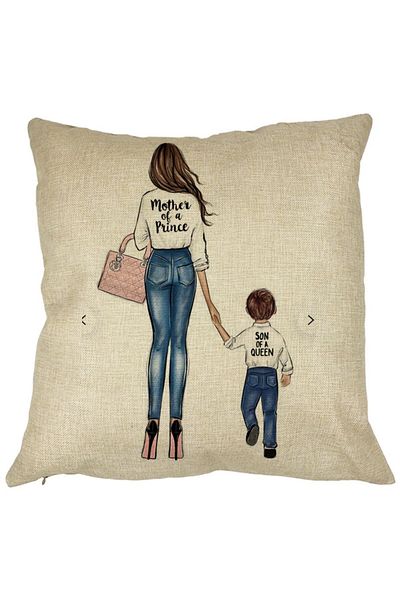 BEKZ Față de pernă pătrată Mama unui Prinț, 40x40 cm