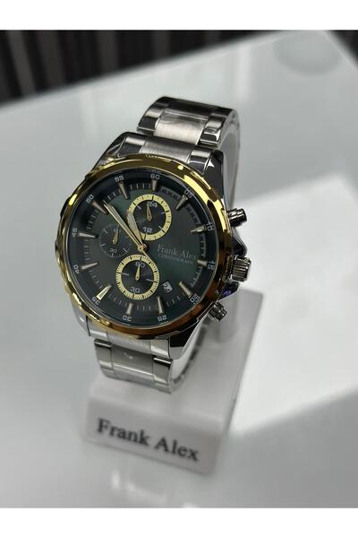 Frank Alex YEŞİL KADRAN METAL KORDON ERKEK KOL SAATİ