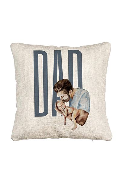 BEKZ Fata de perna Canapea, Model Dad&apos;s Love, 40x40 cm, Cu fermoar