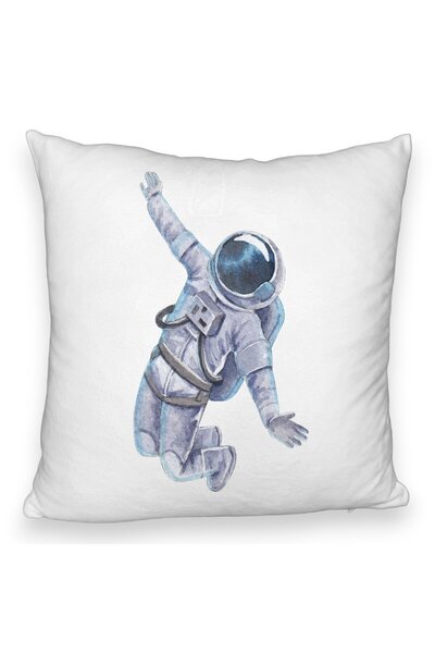 BEKZ Perna Decorativa Fluffy, Model On the Moon, 40x40 cm, Alba, Husa Detasab...