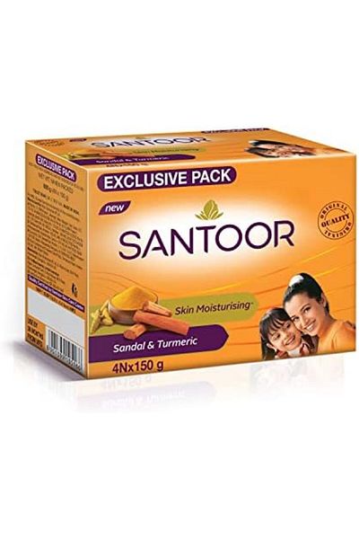 santoor Bath Soap with Sandalwood and Turmeric Extract