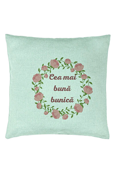 BEKZ Perna Decorativa pentru Bunica 13, 40x40 cm, Verde Menta, Husa Detasabil...