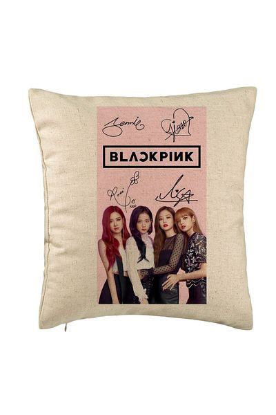 BEKZ Perna Decorativa BlackPink, Model 16, 40x40 cm, Bej, Husa Detasabila, Burduf