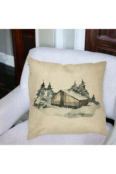 BEKZ Perna Decorativa cu tematica de Craciun, 6, 40x40 cm, Husa Detasabila, Burduf