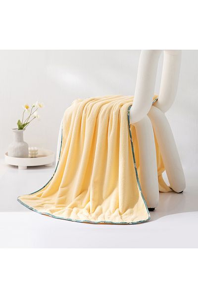 REEFI Reefy Medium Body Towel - Lemon - Floral Edges (Size 70*140 cm)