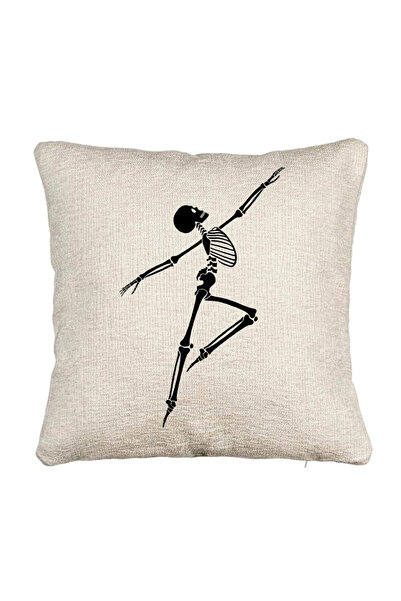 BEKZ Perna Decorativa Canapea cu motiv Sechelet de Halloween 3, 40x40 cm, Cu fermoar