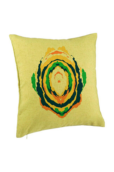 BEKZ Față de pernă, model abstract, multicolor, 40x40 cm, verde