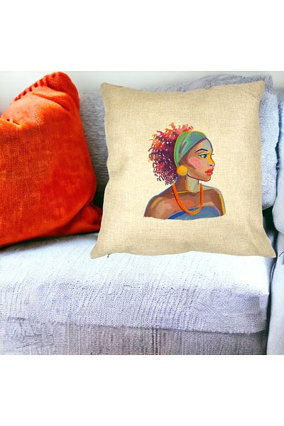 BEKZ Față de pernă pătrată africană aurie, 40x40 cm