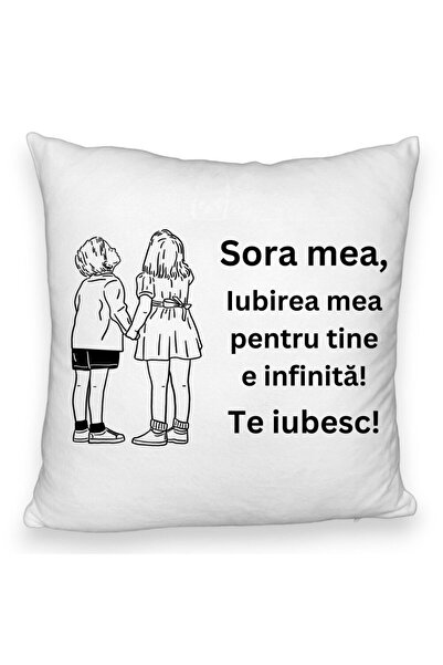 BEKZ Perna Decorativa Fluffy, Sora mea 18, 40x40 cm, Alba, Husa Detasabila, Burduf