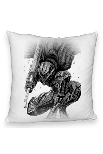 BEKZ Față de pernă pufoasă cu Berserk, 40x40 cm, albă