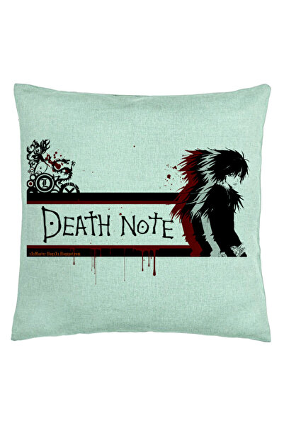BEKZ Perna Decorativa cu Death note 3, 40x40 cm, Verde Menta, Husa Detasabila...