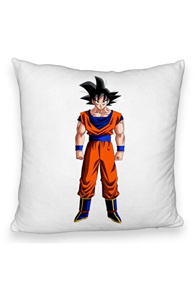 BEKZ Χνουδωτό Διακοσμητικό Μαξιλάρι με τον Dragonball Goku, 40x40 εκ., Λευκό,...