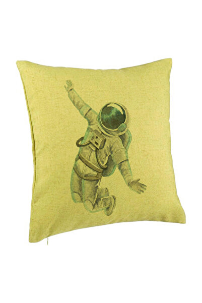 BEKZ Față de pernă, model Pe Lună, 40x40 cm, verde