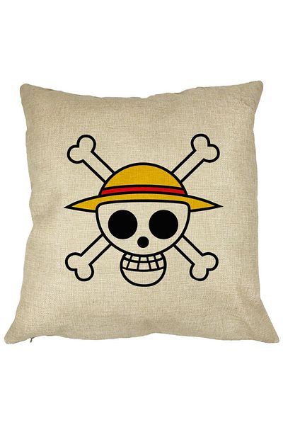 BEKZ Perna Decorativa cu One Piece, 40x40 cm, Husa Detasabila, Burduf