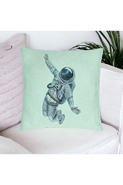 BEKZ Perna Decorativa, Model On the Moon, 40x40 cm, Verde Menta, Husa Detasab...