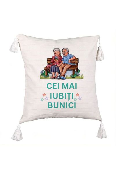BEKZ Fringed Pillowcase for Grandmothers 9, 45x45 cm, With zipper
