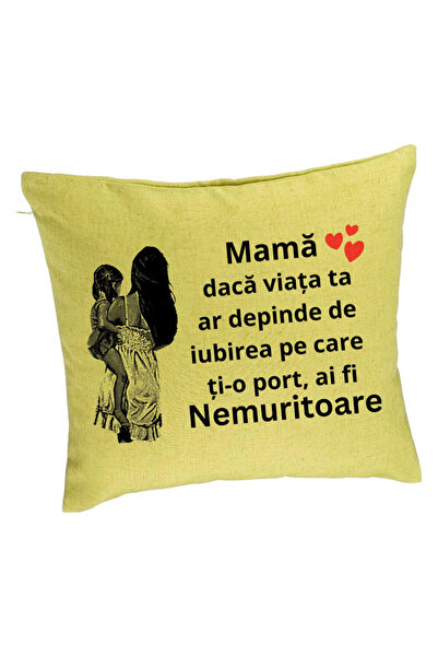 BEKZ Față de pernă, model pentru mama 1, 40x40 cm, verde