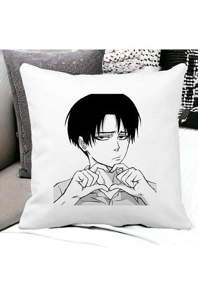 BEKZ Love You Levi Square Pillowcase, 40x40 Cm, White, Matte