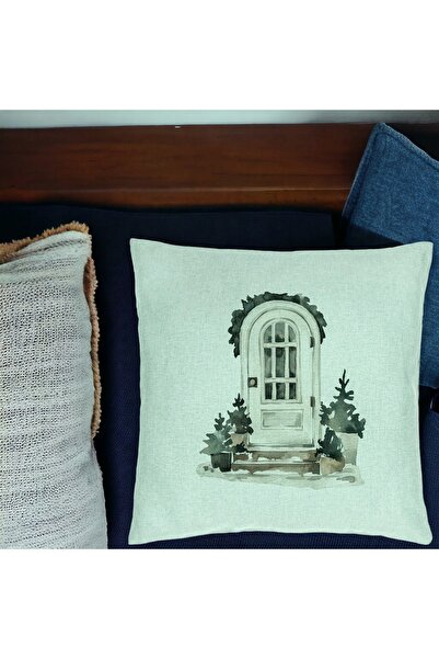 BEKZ Perna Decorativa cu tematica de Craciun, 8, 40x40 cm, Verde Menta, Husa ...