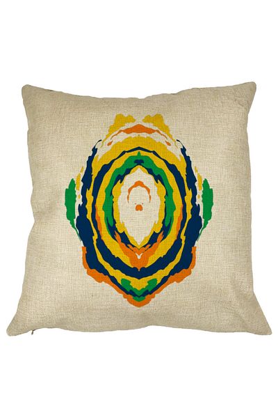 BEKZ Față de pernă cu model abstract, multicoloră, 40x40 cm