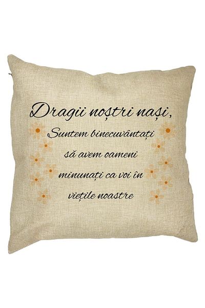 BEKZ Perna Decorativa pentru Nasi 3, 40x40 cm, Husa Detasabila, Burduf