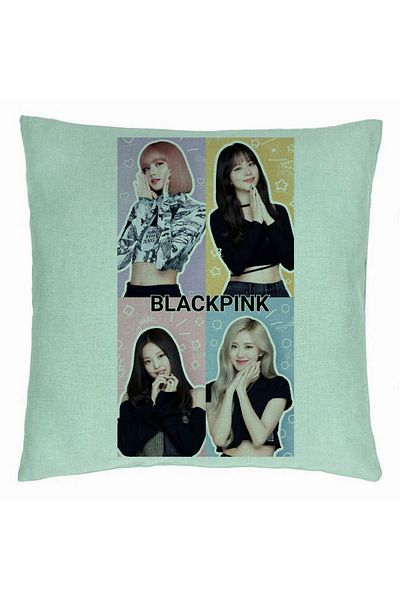 BEKZ Față de pernă Blackpink, Model 9, 40x40 cm, Verde Mentă