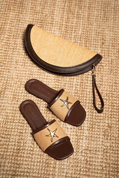 LAMİNTA Mendez starfish accessory wicker slippers