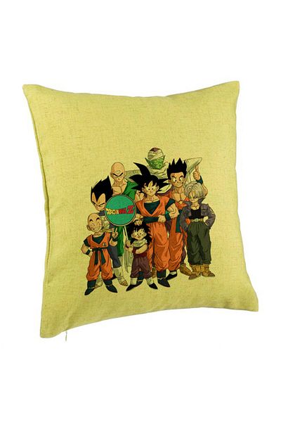 BEKZ Față de pernă cu personaje Dragonball 2, 40x40 cm, verde