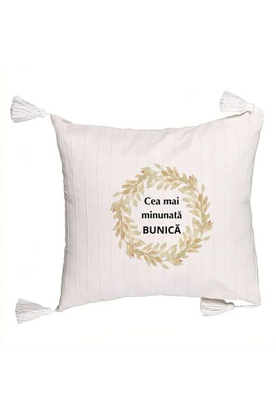 BEKZ Fringed Pillowcase for Grandma 5, 45x45 cm, With zipper