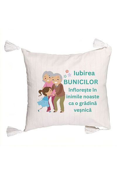 BEKZ Fringed Pillowcase for Grandmothers 6, 45x45 cm, With zipper