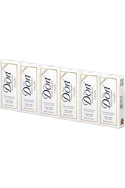 Rifas Don French Perfume Oil Rollerball Alcohol-Free Rifas DON, 6 ml, Pack of 6