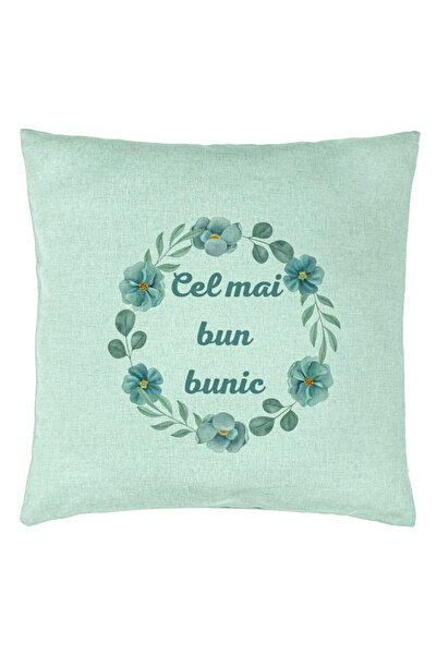 BEKZ Perna Decorativa pentru Bunicul 4, 40x40 cm, Verde Menta, Husa Detasabil...