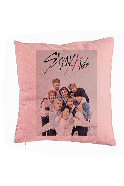 BEKZ Μαξιλαροθήκη, Stray Kids 12, 40x40 εκ., Ροζ