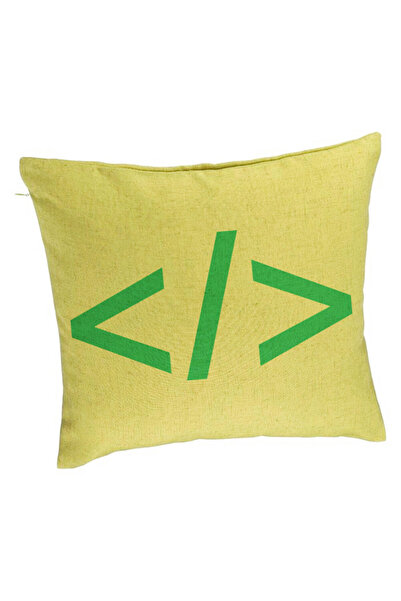 BEKZ Față de pernă, model It Coder, 40x40 cm, verde